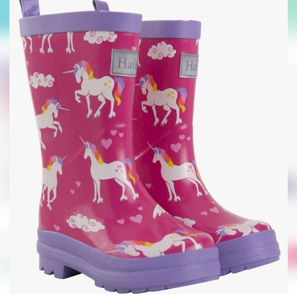 Hatley Other - Hatley Girls Kids Printed Rain Boots Rainbow Unicorns 🌈 🦄